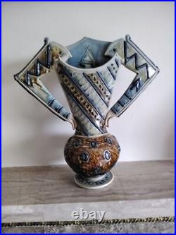 Andrew Osborne Salt Glaze British Studio Art Pottery Vase! 13 High 33 Cms