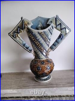Andrew Osborne Salt Glaze British Studio Art Pottery Vase! 13 High 33 Cms