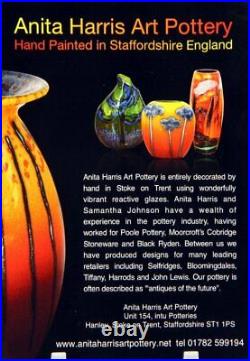 Anita Harris Art Pottery Rare Large Reactive Glazed Trial Vase, Gold Signed