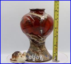 Anita Harris Black Ryden Studio Pottery Vase Signed British Stoneware A Beauty