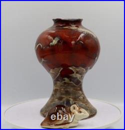 Anita Harris Black Ryden Studio Pottery Vase Signed British Stoneware A Beauty