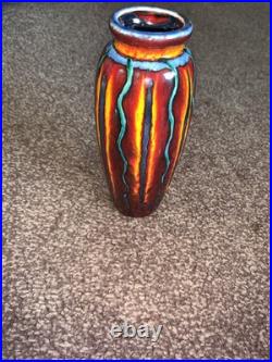 Anita Harris Pottery Vase Design 16cm Tall Gold Signed Rare Unique 1 Of 1 Anita Harris Pottery Vase Design 16cm Tall Gold Signed Rare Unique 1 Of 1