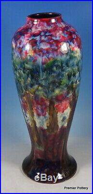 Anita Harris Studio Art Pottery Stoneware Glaze Effects Large Vase Bluebell Wood