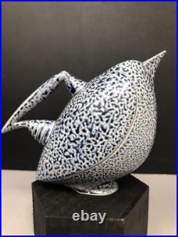 Anthony Theakston Studio Pottery Salt glazed Small Porcelain Bird Jug 11cm #2477