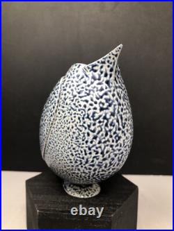 Anthony Theakston Studio Pottery Salt glazed Small Porcelain Bird Jug 11cm #2477