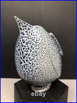 Anthony Theakston Studio Pottery Salt glazed Small Porcelain Bird Jug 11cm #2477