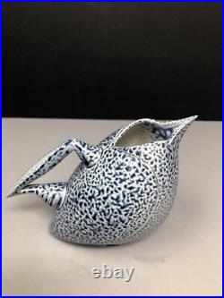 Anthony Theakston Studio Pottery Salt glazed Small Porcelain Bird Jug 11cm #2477