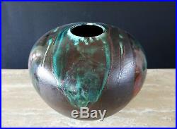 Anthony Tony Evans / Raku Centerpiece Art Pottery Vase / Signed #247