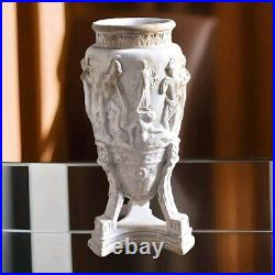 Antique 1850 style urn vase in patinated plaster stone around