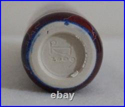 Antique French Pierrefonds Crystalline Glaze Art Deco Cylinder Vase