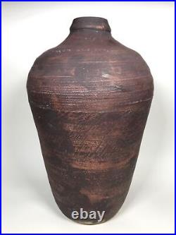 Antique Vintage Studio Pottery stoneware Vase Signed J D