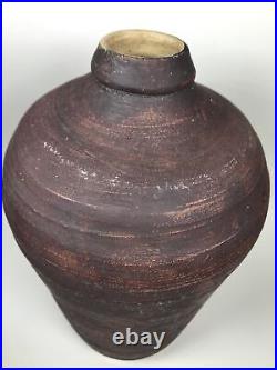 Antique Vintage Studio Pottery stoneware Vase Signed J D Hand Made