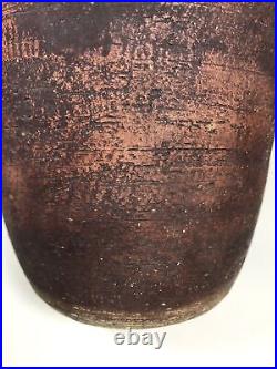 Antique Vintage Studio Pottery stoneware Vase Signed J D Hand Made