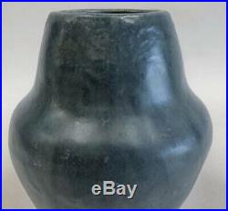 Arequipa Art Pottery Vase matte Blue glaze circa 1915 Vtg Antique Marin CA
