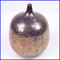 Art Pottery High Fired Vase Maker's Marked Mid Century Studio Pottery h14cm
