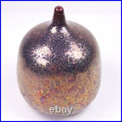 Art Pottery High Fired Vase Maker's Marked Mid Century Studio Pottery h14cm