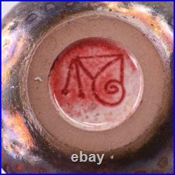 Art Pottery High Fired Vase Maker's Marked Mid Century Studio Pottery h14cm