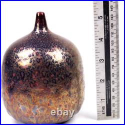 Art Pottery High Fired Vase Maker's Marked Mid Century Studio Pottery h14cm