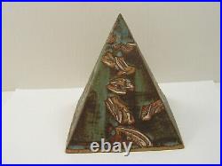 Artist Signed Studio Pottery Stoneware Pyramid Sculpture Ann Fung