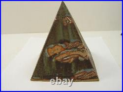 Artist Signed Studio Pottery Stoneware Pyramid Sculpture Ann Fung