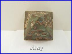 Artist Signed Studio Pottery Stoneware Pyramid Sculpture Ann Fung