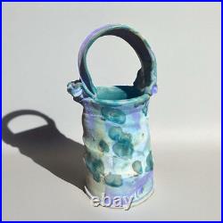 Ashley Howard Studio Pottery Handmade Bucket Vase. Signed Ashley Howard Studio Pottery Handmade Bucket Vase. Signed
