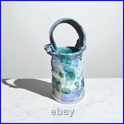 Ashley Howard Studio Pottery Handmade Bucket Vase. Signed Ashley Howard Studio Pottery Handmade Bucket Vase. Signed