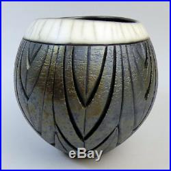 Ashraf Hanna (born 1967) Raku & Incised Decoration Studio Pottery Vase