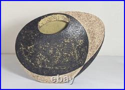 BEN ARNUP Pottery Free form Trompe L'oeil Optical Stoneware Vase Decorative Art