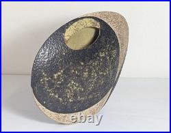 BEN ARNUP Pottery Free form Trompe L'oeil Optical Stoneware Vase Decorative Art