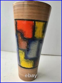 BITOSSI Aldo Londi Vetrata Vintage Mid Century Tapering Vase 1960s Ex. Con BITOSSI Aldo Londi Vetrata Vintage Mid Century Tapering Vase 1960s Ex. Con