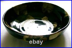 BS England Studio Art Pottery English Charger honeycomb brown ceramic bowl vgc