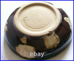 BS England Studio Art Pottery English Charger honeycomb brown ceramic bowl vgc