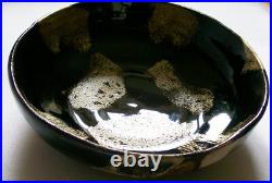 BS England Studio Art Pottery English Charger honeycomb brown ceramic bowl vgc