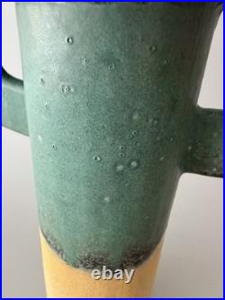 Barbara Dowling Sculptural Studio Pottery Vase Signed BD Abstract Modernist Form
