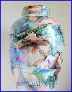 Barbara & Michael Hawkins Port Isaac studio pottery large Poppy vase