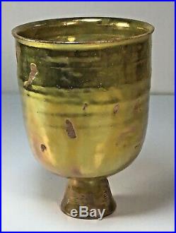 Beatrice Wood (1893-1998) Beato Golden Green Luster Pottery Vase