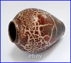 Beautiful Bruce Chivers Lustre Raku Glaze Studio Art Pottery 6.4 Vase