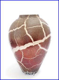 Beautiful Bruce Chivers Lustre Raku Glaze Studio Art Pottery 6.4 Vase