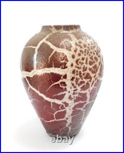 Beautiful Bruce Chivers Lustre Raku Glaze Studio Art Pottery 6.4 Vase