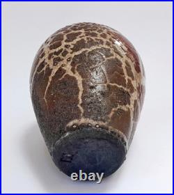 Beautiful Bruce Chivers Lustre Raku Glaze Studio Art Pottery 6.4 Vase