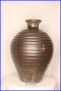 Beautiful Large Made In Cley Pottery Vase, approx. 25 cm diameter