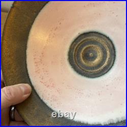 Beautiful Martin Silber Studio Pottery Bowl And Vase Pink Bronze Lucie Rie Style