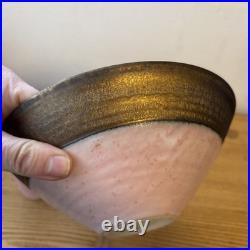 Beautiful Martin Silber Studio Pottery Bowl And Vase Pink Bronze Lucie Rie Style