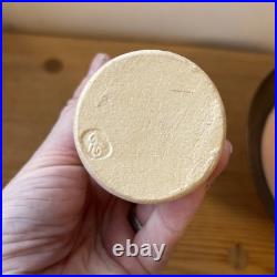 Beautiful Martin Silber Studio Pottery Bowl And Vase Pink Bronze Lucie Rie Style