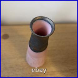 Beautiful Martin Silber Studio Pottery Bowl And Vase Pink Bronze Lucie Rie Style