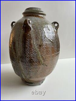Beautiful Phil Rogers Lug Handled Studio Pottery Vase