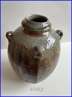 Beautiful Phil Rogers Lug Handled Studio Pottery Vase