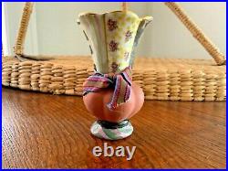 Beautiful Rare Hand Painted Mackenzie Childs Lamp Finial Flower Bud Vase 1999