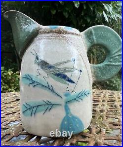 Beautiful Whimsical JILL FANSHAWE KATO Grasshopper Jug Studio Art Pottery Beautiful Whimsical JILL FANSHAWE KATO Grasshopper Jug Studio Art Pottery